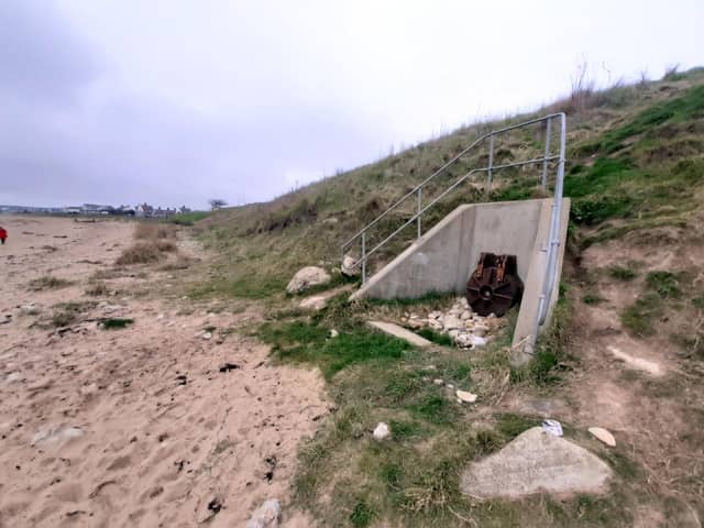 The Whitburn Long Sea Outfall sewer overflow.