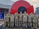 Cadet Lance Corporal Hanlon, Cadets Johnson, Palmer, Graham, Scott, Thomas, Little, Ward, Worsley and Newman, with Cadet Force adult volunteers Sergeant Instructor Thomas, Sergeant Instructor Kyle and Sergeant Instructor Flockton.