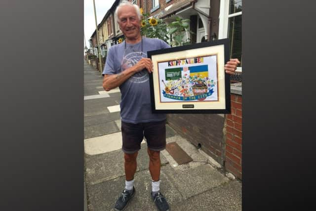 Bob Olley with his Knapp Daneben work.