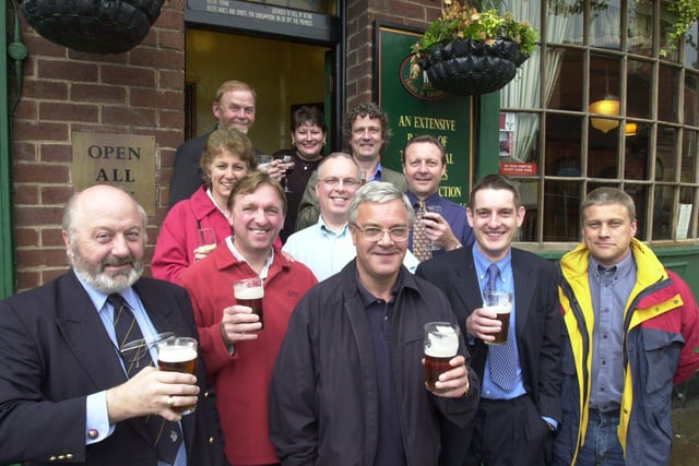 Pictured at the  Market Pub, New Square, Chesterfield, where the MarkeTears Investment Club members are seen. They include Andy Woodward, Dave Sampson, Dave Tomlinson, Mark Lodge, Ted Brooker, John Brear, Marie Sampson, Howard Borrell, Margaret Borrell, Ian Randel and Keith Toone.