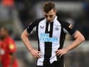 New signing Chris Wood at the final whistle.