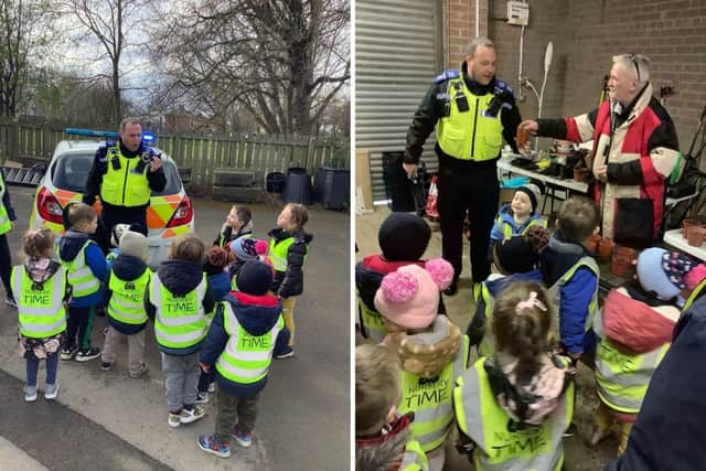 Nursery children get a visit from the police.