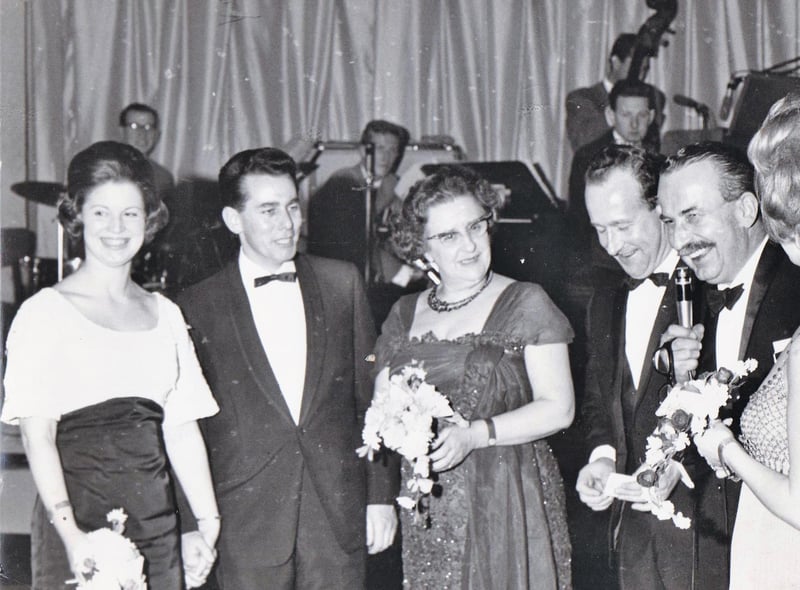 Opening night of the Latino in 1966 with  Mr & Mrs John Smith, Mrs Hogg, Stan's nana, and Stan and Avril Henry in the picture. Photo: Freddie Mudditt (Fietscher Fotos).