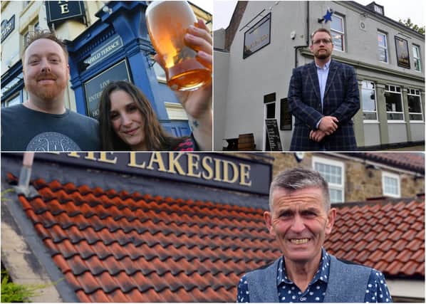 South Tyneside pub bosses Alex Chandler (top left), Alex Carr (top right) and Carl Mowatt