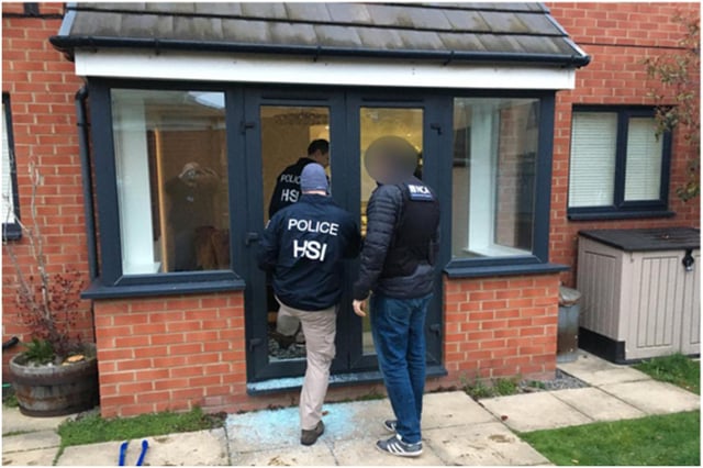 NCA and US Homeland Security at an address in Hebburn.