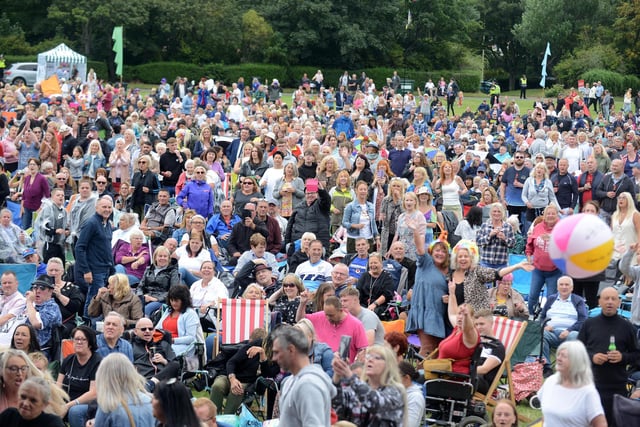 There may not have been quite so much sun for the final Bents Park concert of the summer season, but it was a busy day as music fans crowded along.