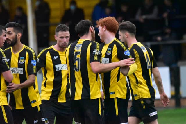 Hebburn Town players celebrate.