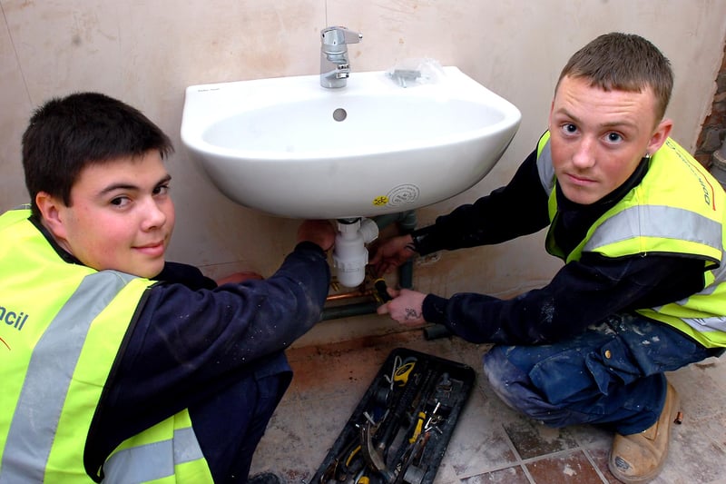 DMBC apprentice Kelham Close (right), aged 18, of Edlington, is pictured in 2007 with French student Jean Philippe Lagrange, aged 16, who is taking part in a European training placement, at the Stirling Centre, Milton Walk, Doncaster.