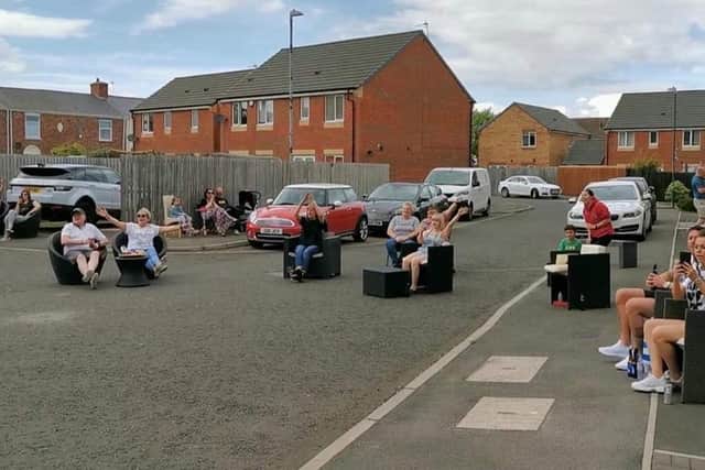 Residents in Gerald Street on Sunday, May 24.