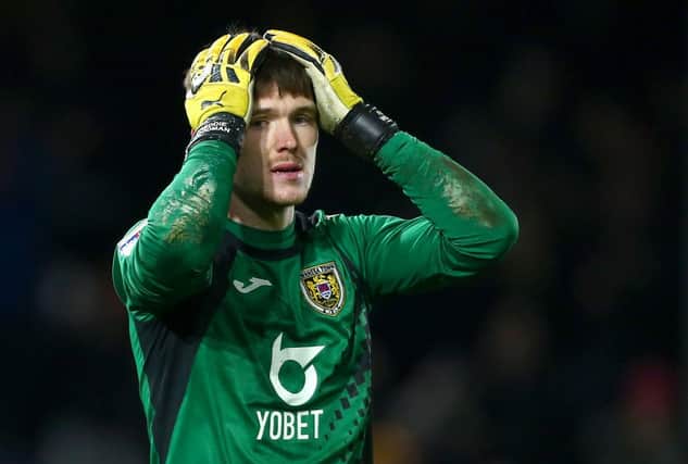 LONDON, ENGLAND - FEBRUARY 26: Freddie Woodman of Swansea City reacts to conceding his sides first goal during the Sky Bet Championship match between Fulham and Swansea City at Craven Cottage on February 26, 2020 in London, England. (Photo by Jordan Mansfield/Getty Images)