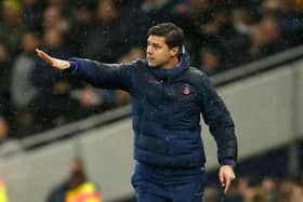 Tottenham Hotspur's Argentinian head coach Mauricio Pochettino gestures during the English Premier League football match between Tottenham Hotspur and Sheffield United at Tottenham Hotspur Stadium in London, on November 9, 2019.