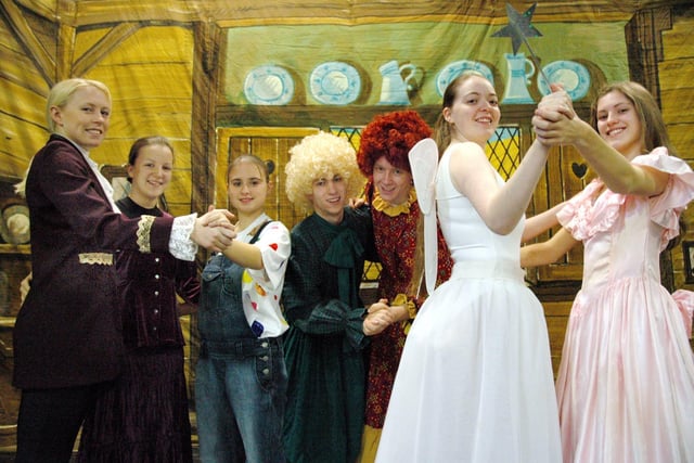 Second year performing art students rehearsing their panto Cinderella 17 years ago. Remember this?