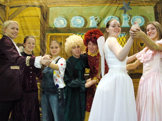 Second year performing art students rehearsing their panto Cinderella 17 years ago. Remember this?