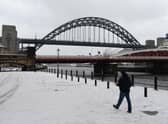 Snow settles on Newcastle Quayside (Photo by Gareth Copley/Getty Images)