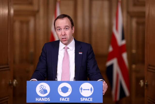 Health Secretary Matt Hancock. Picture: Trevor Adams - WPA Pool/Getty Images.