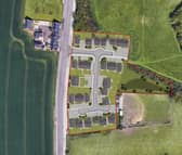 An aerial image showing the layout of the 32 homes to be built by Lovell at Laurel Gate in Whitburn