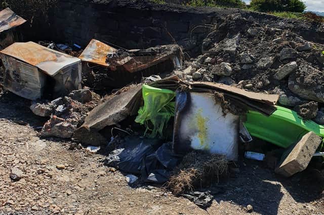 Waste dumped at West Pastures in summer 2020