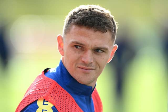 Kieran Trippier looks on during an England training session in October.