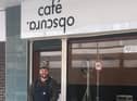Karl Bourdiec outside Cafe Obscura