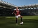 Jack Rodwell poses during a Western Sydney Wanderers press conference after signing a deal to play in the A-League this season. (Photo by Mark Metcalfe/Getty Images).