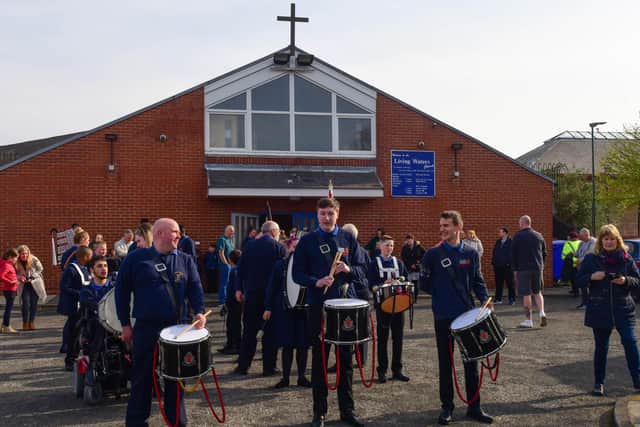 One of the three Good Friday Processions of Witness starting out at the Living Waters Church in Laygate, South Shields in 2019.