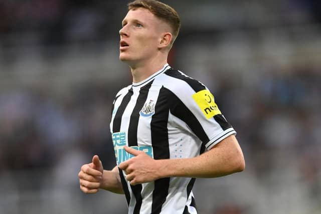 Elliot Anderson is set to make his first competitive start for Newcastle United (Photo by Stu Forster/Getty Images)