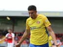 Ross Stewart celebrates his goal at Fleetwood