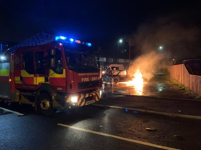 Firefighters in action