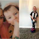 Mum Kayleigh Johnston with son Robbie.