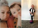 Mum Kayleigh Johnston with son Robbie.