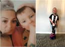 Mum Kayleigh Johnston with son Robbie.