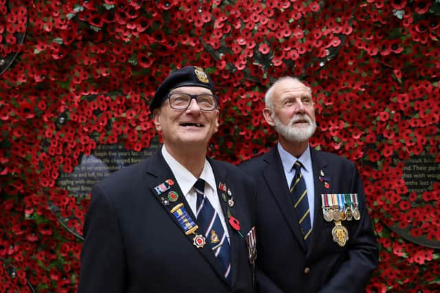 War veterans David John Dade (Left) and Ken Sprowles at the launch of the Royal British Legion's Poppy Appeal in central London (photo: Getty Images)