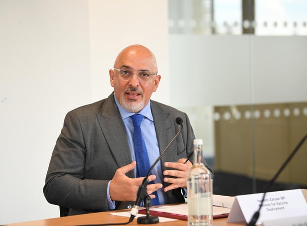 Vaccines Minister Nadhim Zahawi, pictured in June 2021 at the London Vaccine summit. Picture: PA.
