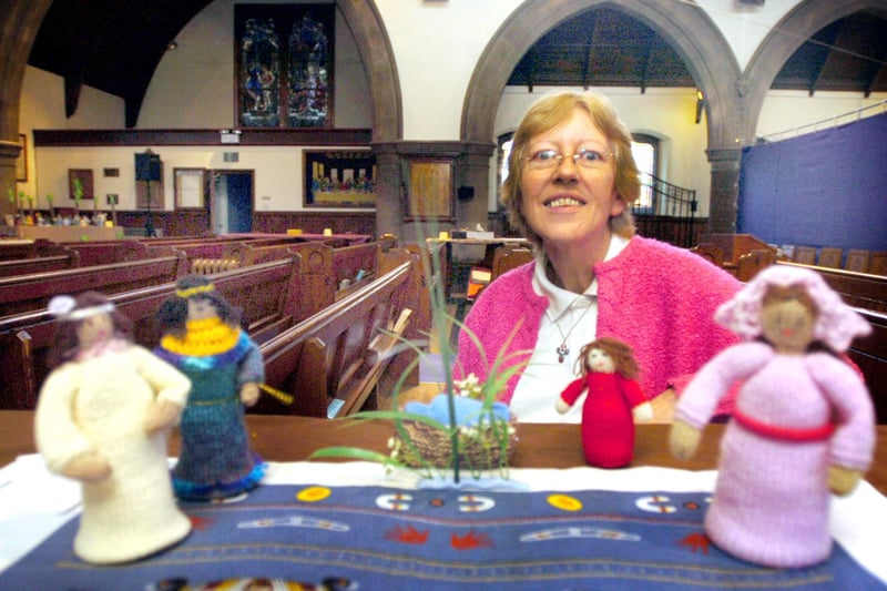 A knitted Bible exhibition at St George's United Reform Church in 2008. Does this bring back happy memories?