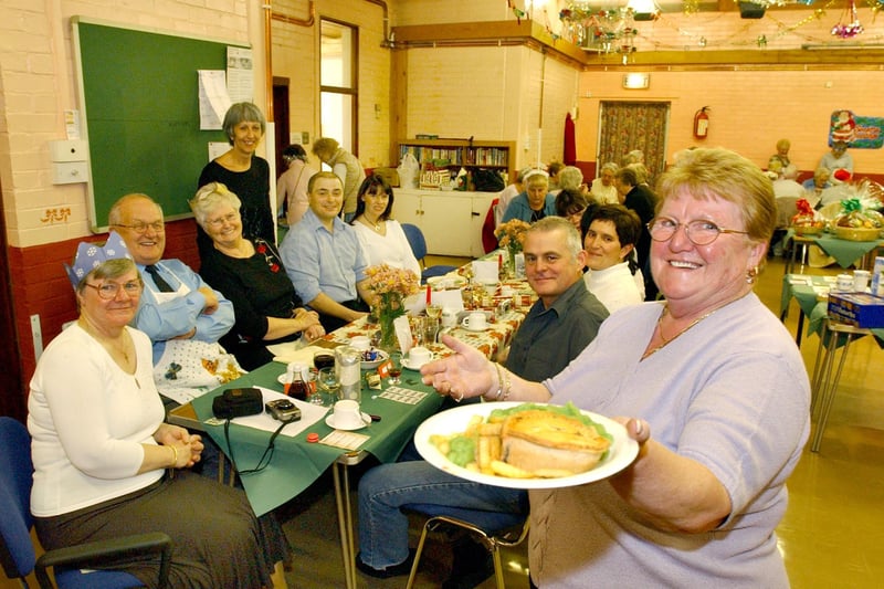 Back to 2005 and the scene is the pie and pea lunch at Barmston Community Centre.