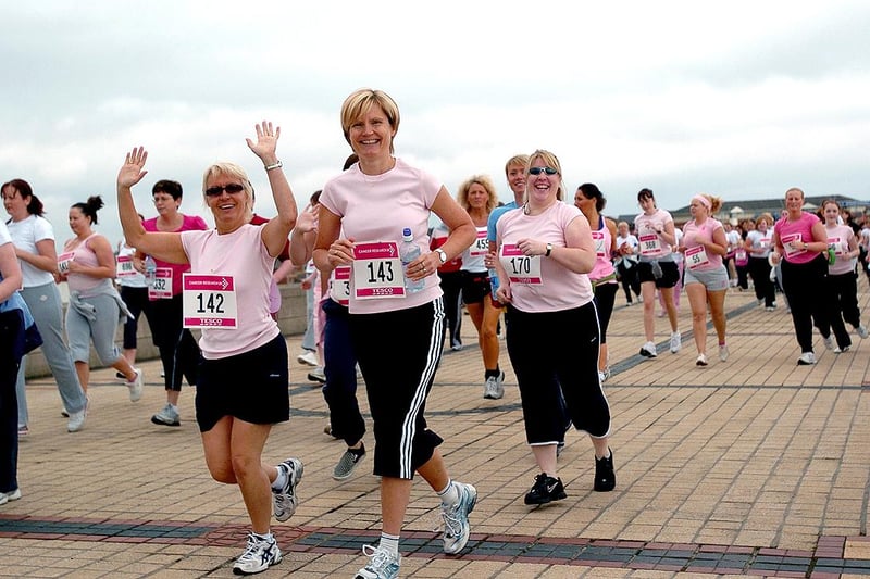 A scene from the promenade as runners tackle the Race for Life in 2007. Can you spot someone you know?