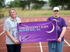 Relay for Life organiser Ann Walsh with brain tumour survivor Lily Slater ahead of the event at Monkton Stadium.