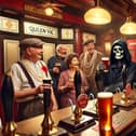 The Grim Reaper has been a regular at the Queen Vic for 40 years now.