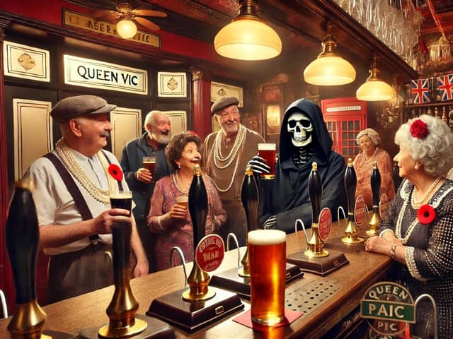 The Grim Reaper has been a regular at the Queen Vic for 40 years now.