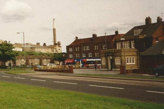 A 1999 view from West View Road looking towards the Headland. The now demolished Brus Arms is pictured with Steetley on the skyline. Photo: Hartlepool Library Service