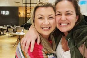 Rosie Ramsey and Giovanna Fletcher caught up in Fuego, Newcastle.