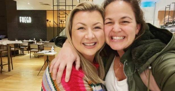 Rosie Ramsey and Giovanna Fletcher caught up in Fuego, Newcastle.
