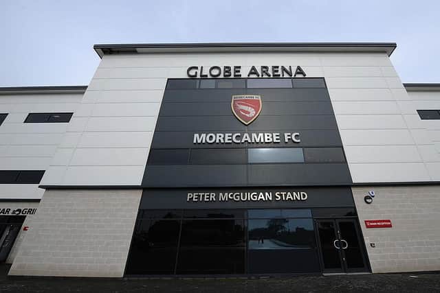 MORECAMBE, ENGLAND - OCTOBER 19:  A view outside of the Globe Arena, home of Morecambe FC before the Sky Bet League Two match between Morecambe and AFC Wimbledon at Globe Arena on October 19, 2013 in Morecambe, England,  (Photo by Tony Marshall/Getty Images)