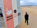 One year on from the first national covid lockdown at Sandhaven Beach, South Shields.