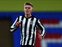 Lewis Cass in FA Youth Cup action for Newcastle United.