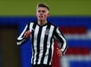 Lewis Cass in FA Youth Cup action for Newcastle United.