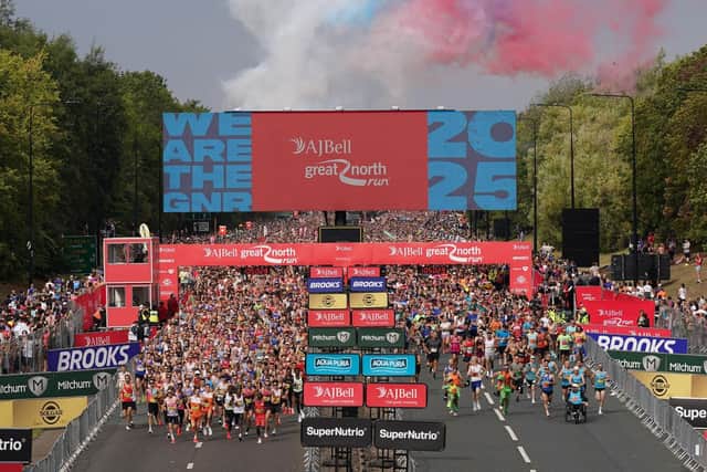 The 2026 Great North Run ends in South Shields on Sunday, September 13.