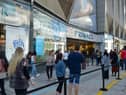 Shoppers queue at Primark in Birmingham as non-essential shops open in England
