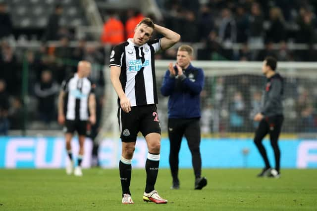 Chris Wood and Eddie Howe at the final whistle.