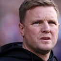 Newcastle United head coach Eddie Howe at Brentford last weekend.